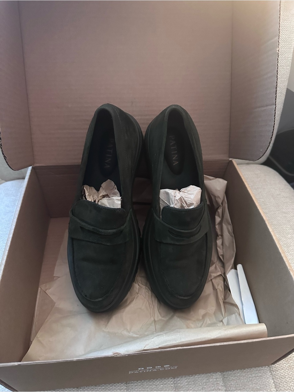 Portland Leather Goods Patina Chunky Zoe Loafers (Tarragon) - Picture 3 of 7